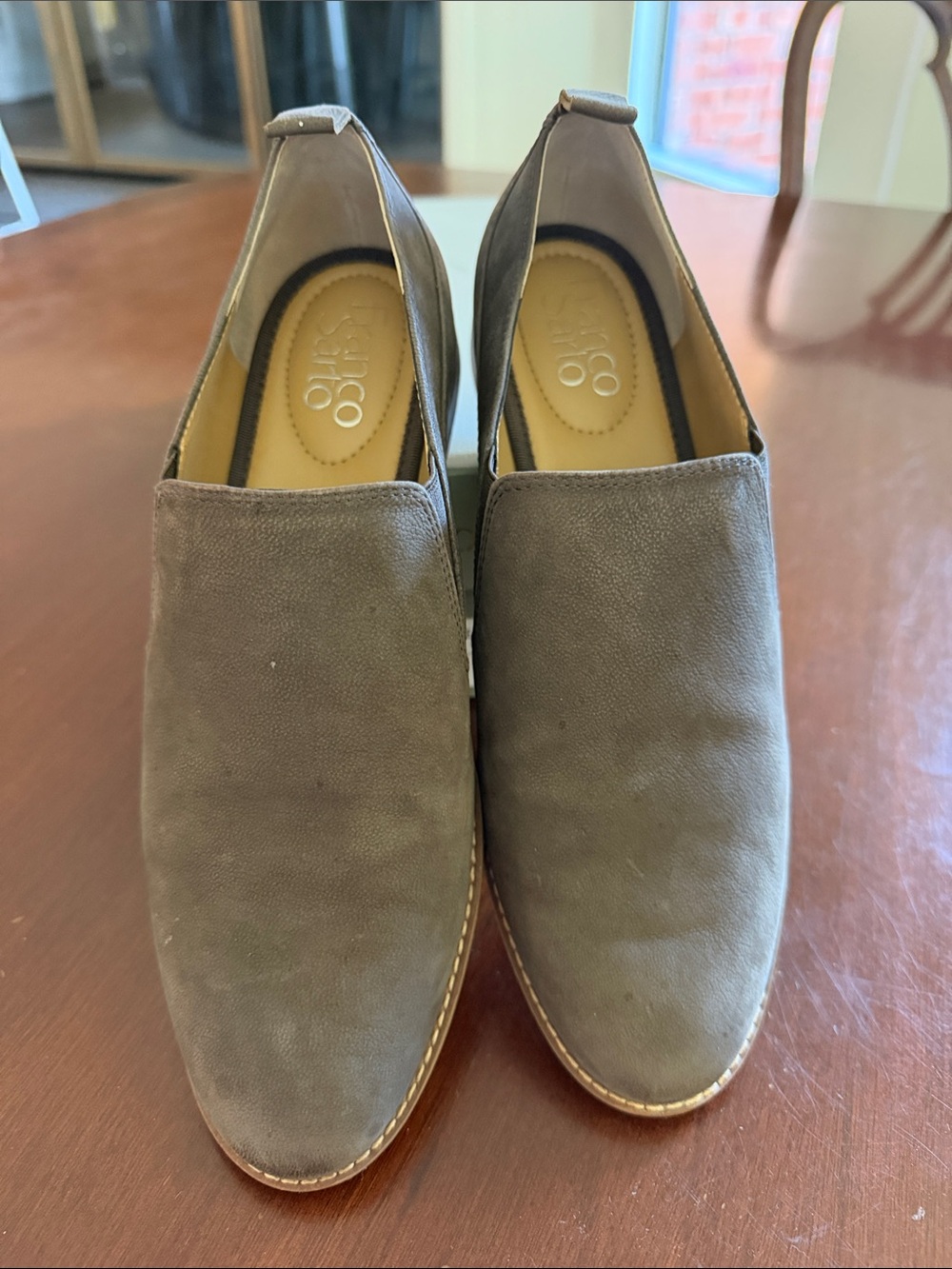 Franco Sarto Men's Gray Suede Slip-On Loafers